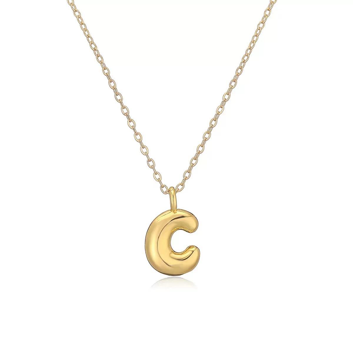 Bubbly Letter Necklace
