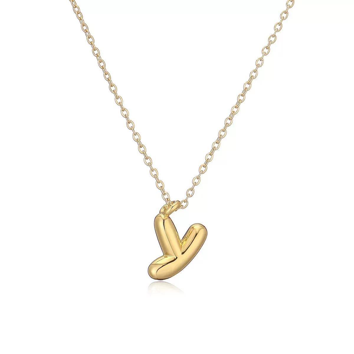 Bubbly Letter Necklace