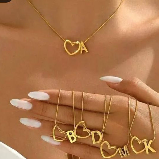 Hear Letter Necklace