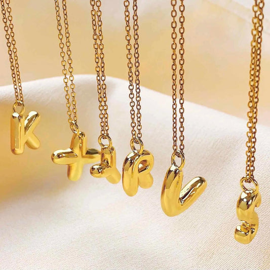 Bubbly Letter Necklace
