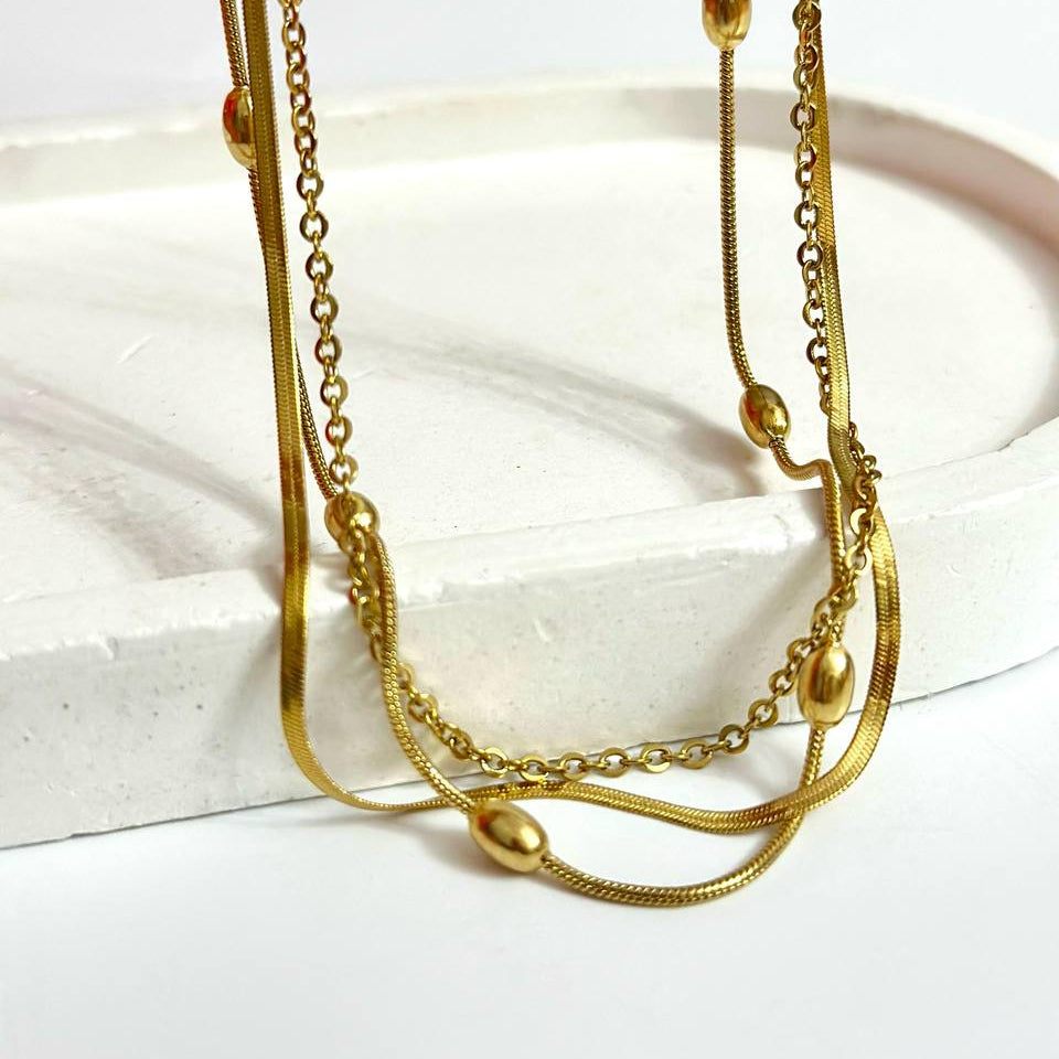 Drops layerd Necklace