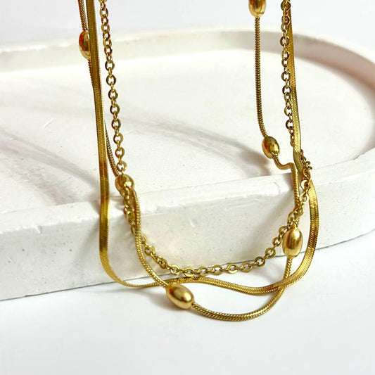 Drops layerd Necklace